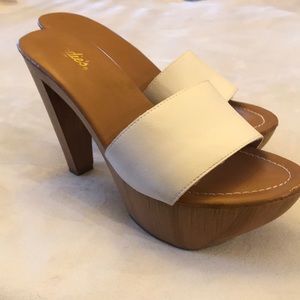Candies White Platform Heels